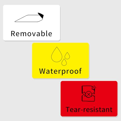 3×5 Inch Red Removable Thermal Labels,Waterproof Thermal Label,240 Sheets per Roll with Perforated Lines - color: Red, size: 3×5 inch