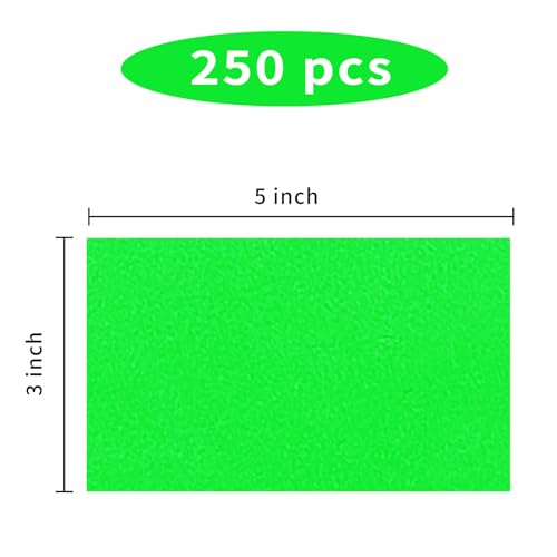 STARLIBOO 3"X5" Rectangle Color Coding Labels, Removable Square Label Inventory Stickers, Permanent Warehouse Moving Box Square Label (250Labels, Fluorescent Green) - color: Fluorescent Green, size: 3*5 inch
