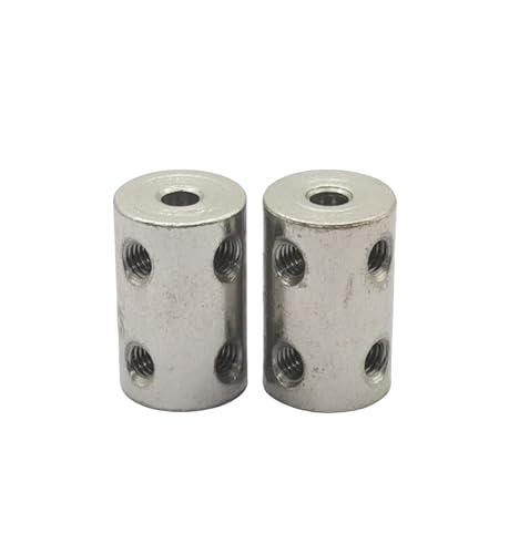 5Pcs 4mm to 4mm Shaft Coupler Connectors,Steel Coupler Rigid Couplings Adapter with Screws for CNC Machine 3D Printer RC Motor Accessories and DIY - size: 4mm to 4mm