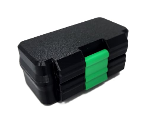3D Printed - 3ml Vial Storage Case - Freezer Safe Hard Shell Peptide Case for Home, Fridge, Travel (Black/Green, 10 3ml Vials) - color: Black/Green, size: 10 3ml Vials