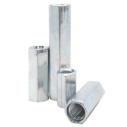 M8-1.25 x 28mm Long Rod Metric Hex Coupling Galvanized Carbon Steel Hex Threaded Rod Coupler for Furniture, Electronic, Industrial 10 Pcs - size: M8-1.25x28mm（10 Pcs）
