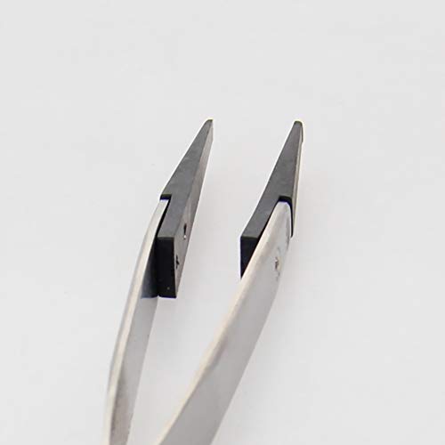 Utoolmart ESD-2A Precision Anti-Static Carbon Fiber Tweezers Stainless Steel Tweezers for Craft Jewelry Electronics 3 pcs - color: 3pcs, size: ESD-2A