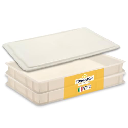 L'Oro Del Sud Commercial Dough Proofing Box Tray with Lid, White, 2 Trays - size: 2 Pack