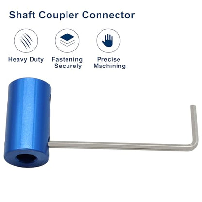 6pcs 6mm to 6mm Bore Rigid Shaft Coupler, Blue - size: 6mm to 6mm
