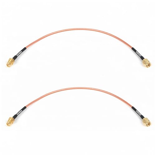 1ft SMA Cable 2PCS, SMA Male to SMA Female Bulkhead RG316 SMA Extension Coaxial for 4G LTE Router Cellular SDR USB Dongle Receiver - size: 1 ft - 2PCS