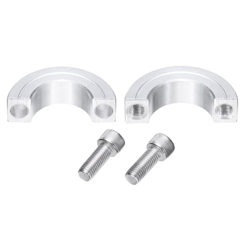 uxcell Double Split Clamp-On Shaft Collar for 1" Shaft, Aluminum Alloy - size: 1"