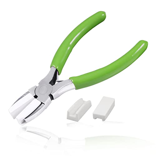 5 Inches Double Nylon Jaw Pliers Flat Nose Pliers for Jewelry Making with 2 Replacement Nylon Jaws Parallel Plier Soft Jaw Plier Jewelry Making Tools for Beading Wire Shaping DIY Hobby - style: 5-Inch Nylon Jaw Pliers