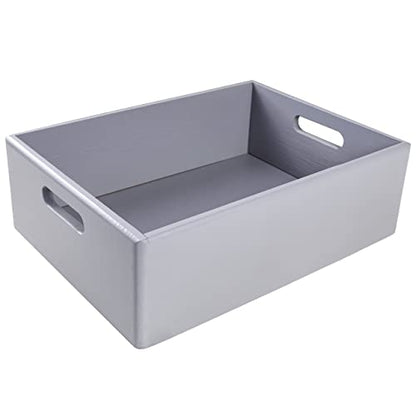 Creative Deco XL Gray Wooden Crate Nesting Crate Handles - color: Grey, size: XL