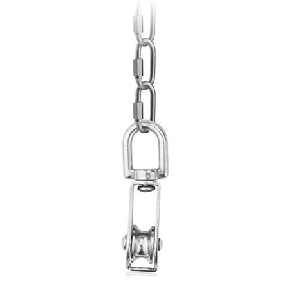 CertBuy 16 Pack M20 Single Pulley Block Loading 200lbs 304 Stainless Steel Swivel Pulley Small Rope Pulleys Hanging Wire Towing Wheel for Wire Rope