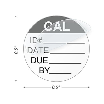 SmartSign Self Laminaing Calibration Labels | 0.5" x 0.5" Polyester with Clear Flap, Pack of 175, Made in USA - color: Black on White Self Laminating Labels
