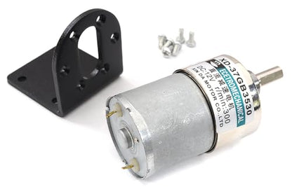 37GB3530 (10W) DC Motor w/ Gear Reduction Gearbox & Motor Mount 12v300