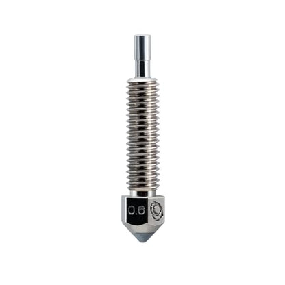 Microswiss FlowTech™ CHT High Flow - CM2™ Nozzle - Equipped with CHT Technology - Multi Filament Channel Design - Copper Body, M2 Hardened High Speed Steel Tip, Long Life, Wear Resistant (.6mm) - size: .6mm