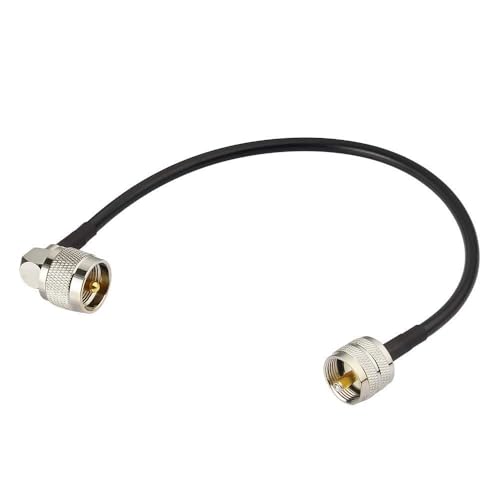 Superbat PL-259 Jumper Cable UHF (Pl259) Male to Male Low Loss Digital RG58 Coax Cable (12 Inch RG58) for HAM & CB Radio,Antenna Analyzer,Dummy Load,SWR Meter 2-Pack - size: 12 Inches