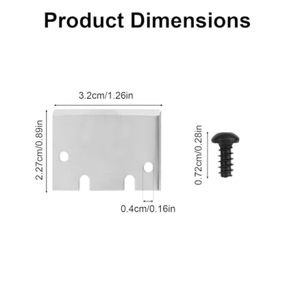 6pcs 3D Printer Scraper Blades with 12 Screws, SK5 Steel Sharp Cleaning Plate Scraper Blades Replacement 3D Printer Tools Accessories (Silver)