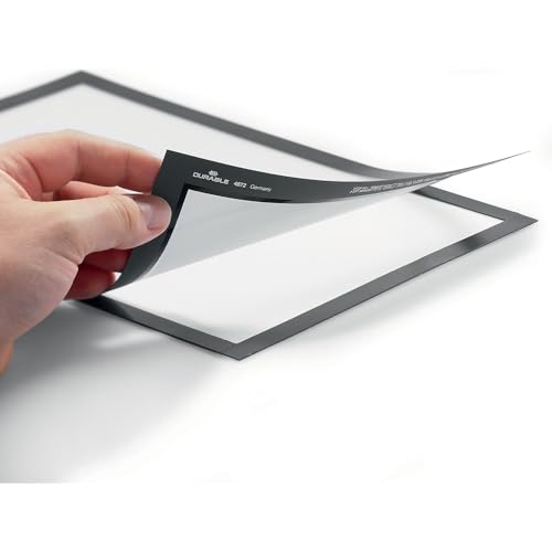 Durable Duraframe Sign Holder, Self-Adhesive, Silver, Tabloid Size, 2 Pack - color: Silver, size: Tabloid, 11" x 17"