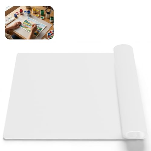 Large Crafting Silicone Mat, 24"x36" x1.5MM Inch Artist Work Mat for Jewelry Making, Epoxy Resin, Painting, Scrapbooking, Heat Resistant Nonstick Surface and Table Protector for DIY,Translucent - color: Translucent, size: 36" x 24"