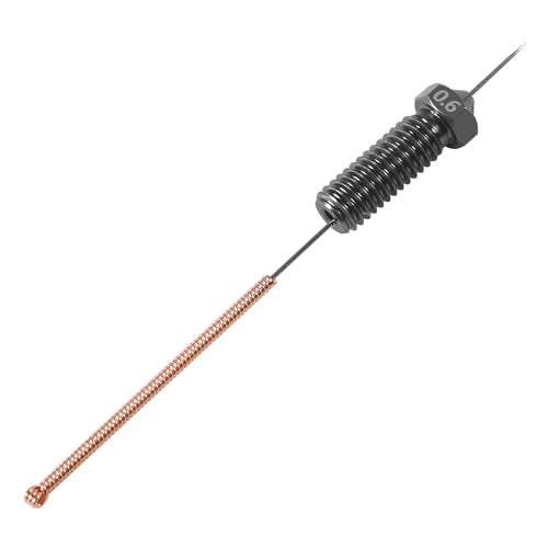 Aokin 3 Pcs 0.6mm 3D Printer Hardened Steel Nozzles for Volcano Nozzle and 3 Pcs 0.5mm Stainless Steel Nozzle Cleaning Needles for Anycubic Vyper, Kobra Max, Kobra Plus, 1.75mm Filament 3D Printer - color: 0.6mm