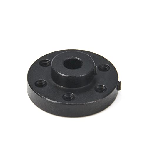 2PCS Black Rigid Flange Shaft Coupling,Universal Aluminum MOUNTING HUB for 5mm Shaft Pair with M3 Thread - style: 5mm-Black