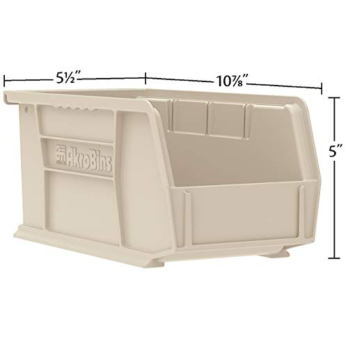Akro-Mils 30230 AkroBins Plastic Storage Bins, 11"x5"x5", Red, 12-Pack - color: Red