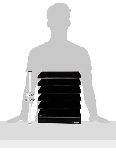 Safco Desk Organizer, 6 Shelves, Office and Classroom Mailbox, Mail Sorter, Commercial Grade Steel, Black - style: 6 Shelf