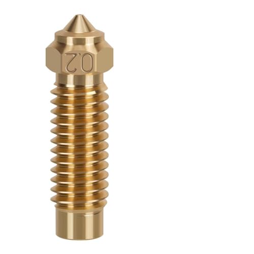 Multi Size Nozzles for ELEGOO Neptune 4 Plus/4Max 3D Printer, Brass Hotend Nozzles 0.2/0.4/0.6/0.8/1.0mm,M6 Thread High Temperature Pointed Wear Resistant Nozzle Cleaning Kit (0.2mm)