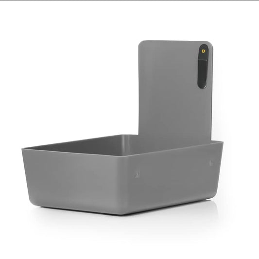 8/Pk Medium Medical Pro Lab Pan Dental Working Lab Pan Plastic with Stainless Steel Clip (Gray) - color: Gray