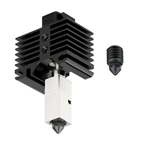 UP to 500C High Temperature Upgraded Hotend with Plated Copper Heater Block Titanium Heatbreak, Extra Hardened Steel Nozzle Compatible with BB X1 Carbon X1-Carbon Combo P1P 3D Printer (Hotend) - style: Hotend