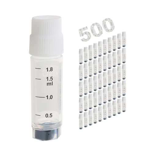 Multi-Coded Cryovials 5.0 ml, 500 Pcs, External Thread, White Caps - color: White, size: 5.0ml