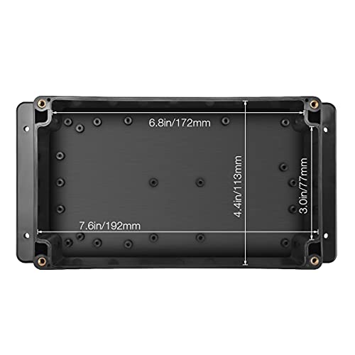 IP65 Plastic Project Box ABS Waterproof Electronic Enclosure Junction Box with Fixed Ear 7.8" x 4.7" x 3" - size: 7.8" x 4.7" x 3"