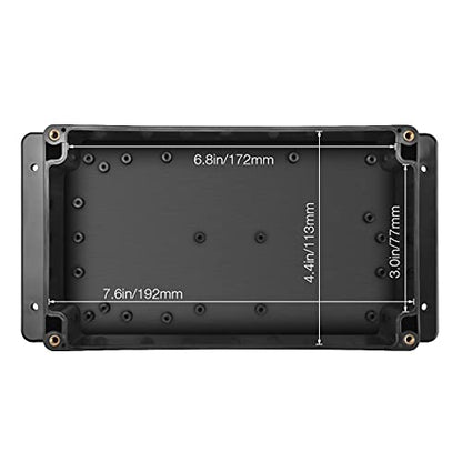 IP65 Plastic Project Box ABS Waterproof Electronic Enclosure Junction Box with Fixed Ear 7.8" x 4.7" x 3" - size: 7.8" x 4.7" x 3"