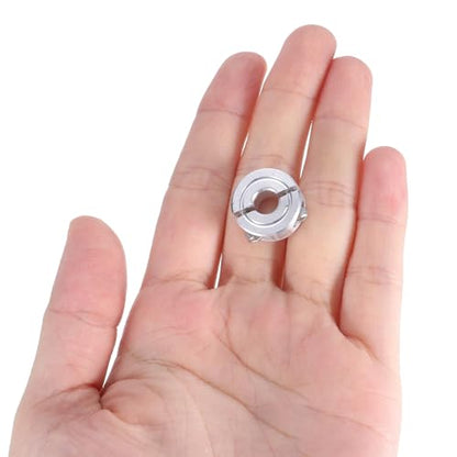 uxcell Double Split Clamp-On Shaft Collar 1/4" Bore, Aluminum Alloy - size: 1/4"