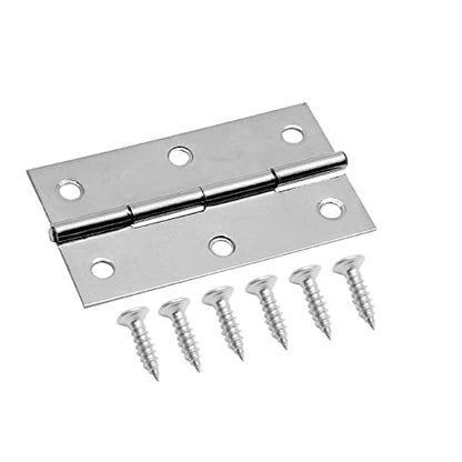Piutouyar 6Pack 2.5 Inch Butt Hinge 304 Stainless Steel Mini Hinges - size: 2.5 Inch