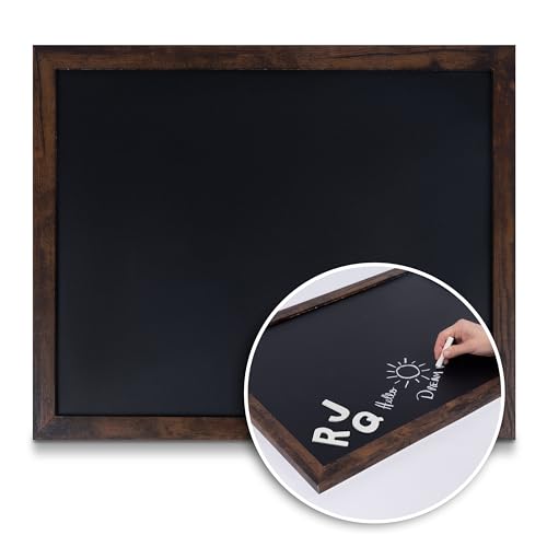 Loddie Doddie Magnetic Chalkboard for Wall, Menu Board, Rustic Frame, 18x22 - color: Rustic Frame, size: 18"W x 22"H