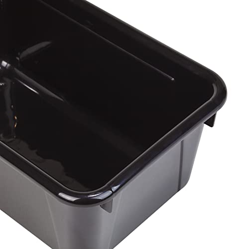 Storex Small Cubby Bin, 7.8 x 12.2 x 5.1 Inches, Black, 5-Pack (62466E05C) - color: Black, style: Bin Only