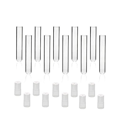 ULAB Scientific Glass Test Tubes with Autoclavable Caps, Vol.10ml, 16x100mm, Medium Borosilicate Glass Material, Pack of 20, UTT1009 - style: Vol.10ml with Autoclavable Caps, 20pcs