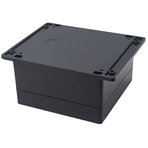 Junction Box, Zulkit Project Box Waterproof Dustproof IP65 ABS Universal Electrical Boxes Enclosure with Fixed Ear Black 6.30 x 6.30 x 3.54 inch (160 x 160 x 90 mm)(Pack of 1) - size: 6.30" x 6.30" x 3.54"(Pack of 1)