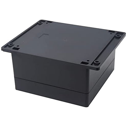 Junction Box, Zulkit Project Box Waterproof Dustproof IP65 ABS Universal Electrical Boxes Enclosure with Fixed Ear Black 6.30 x 6.30 x 3.54 inch (160 x 160 x 90 mm)(Pack of 1) - size: 6.30" x 6.30" x 3.54"(Pack of 1)