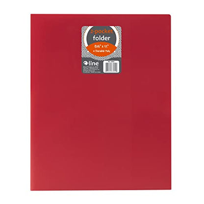 C-Line Heavyweight Poly Portfolio, Red, 25/Box (33954) - color: Red, size: 25-Pack