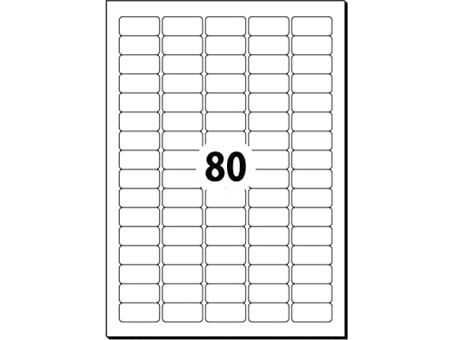 Sigel LA203 Removable Labels, 1.4 x 0.67 inches, White, 2000 Labels - style: format 3,56 x 1,69 cm