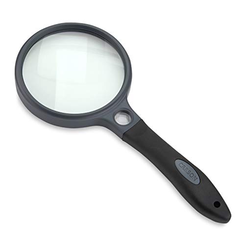 Carson® SureGrip 2x Soft-Grip Glass Magnifier with 10x Spot Lens (SG-10) - style: 3.25"