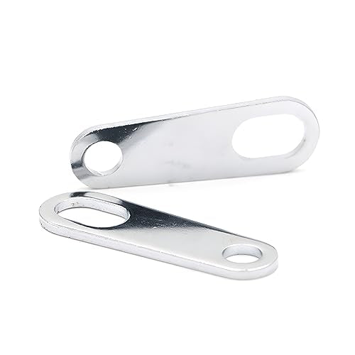 AUCELI Rear Turn Signals Brackets, 2PCS Motorcycle Rear Indicator Light Relocation Holder, Silver Straight 10mm Hole Shock Brackets - style: Silver/Straight