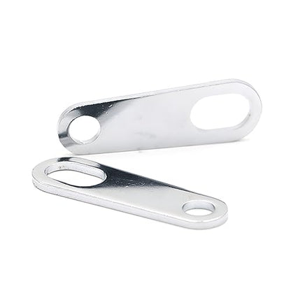 AUCELI Rear Turn Signals Brackets, 2PCS Motorcycle Rear Indicator Light Relocation Holder, Silver Straight 10mm Hole Shock Brackets - style: Silver/Straight
