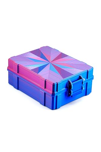 13-Slot 10 ml Vial Case with Storage Compartment| Organizer for GLP-1, Peptides, Research - color: RGB Metallic