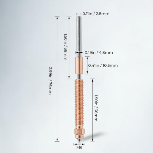 4PCS K2 Plus Replacement 0.4mm Nozzle Kitsfor Creality K2 Pro/K2 Plus/K2/Hi 3D Printer Quick-Swap Copper Alloy and Hardened Steel Nozzle with Silicone Socks & Wrench(0.4mm*4) - size: 0.4mm*4
