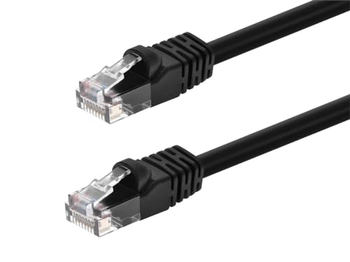 0.5FT 24AWG Cat5e 350MHz UTP Bare Copper Ethernet Network Cable - Black - color: Black, size: 0.5 Feet