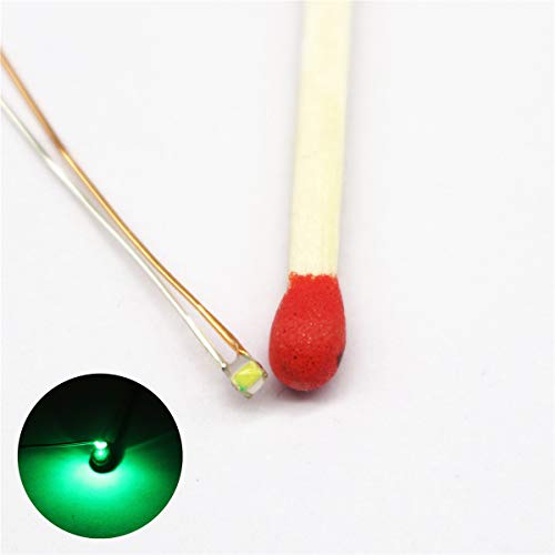 25pcs Pre-soldered Micro Litz Wired Leads Green SMD LED 0603 + Multi-Resistor - color: (5)Green, size: 25pcs