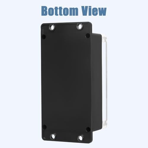 Junction Box with Clear Cover IP65 Waterproof ABS Plastic Universal Project Box with Fixed Ear, Black 6.2"x 3.5"x 2.5"(158x90x64mm)(Pack of 2) - color: 2 packs, size: 6.2"x 3.5"x 2.5"