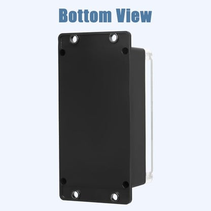 Junction Box with Clear Cover IP65 Waterproof ABS Plastic Universal Project Box with Fixed Ear, Black 6.2"x 3.5"x 2.5"(158x90x64mm)(Pack of 2) - color: 2 packs, size: 6.2"x 3.5"x 2.5"