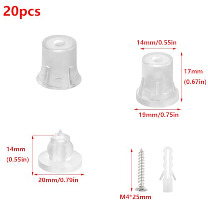 Antrader Standoff Screws for Wall Hanging Advertising,0.55" x 0.67",20Pcs - size: 0.55" x 0.67"-20PCS