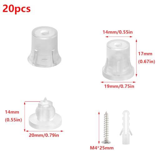 Antrader Standoff Screws for Wall Hanging Advertising,0.55" x 0.67",20Pcs - size: 0.55" x 0.67"-20PCS